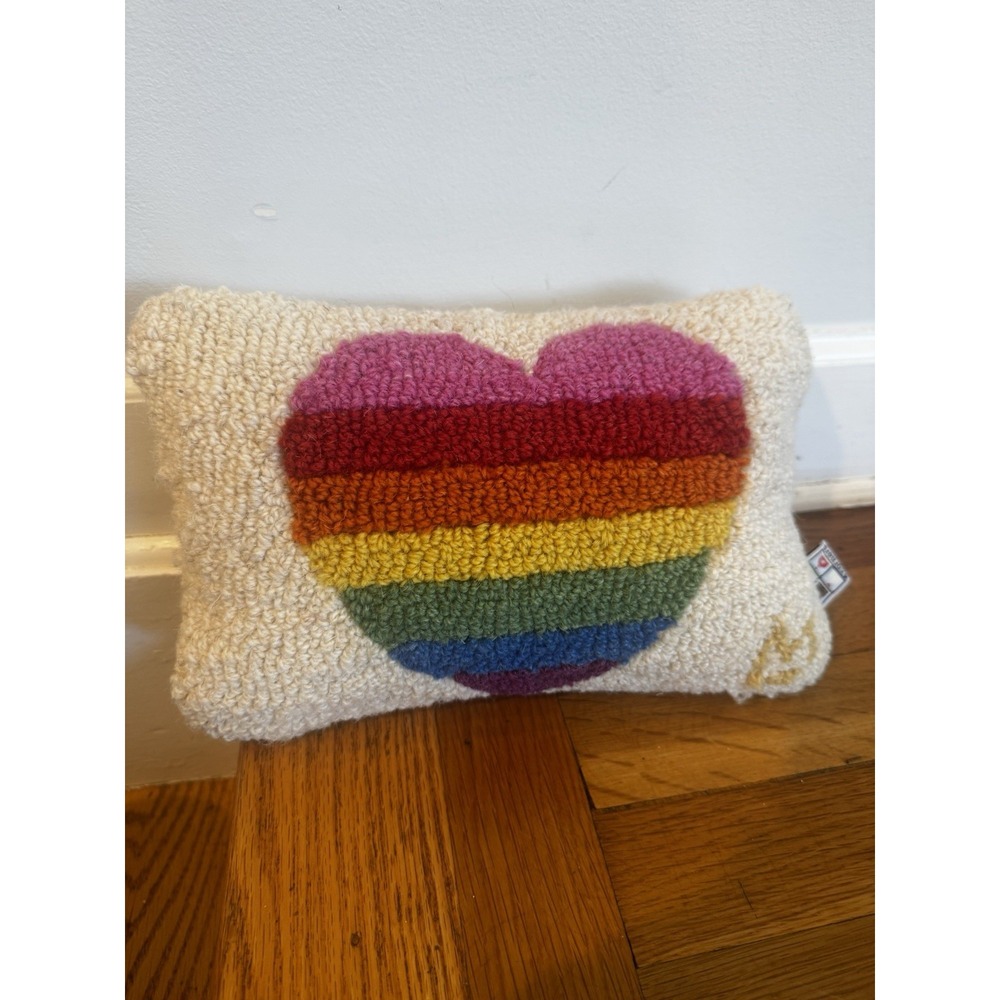 Chandler 4 Corners Laura Megroz Rainbow Heart Glow Pillow 11x8‎ Throw Decor